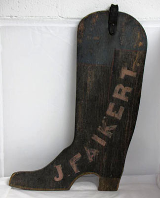 Paint Decorated Two Sided Boot Trade Sign