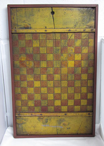 Red and Mustard Painted Game Board