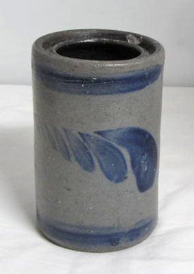 19th C. Decorated Stoneware Jar