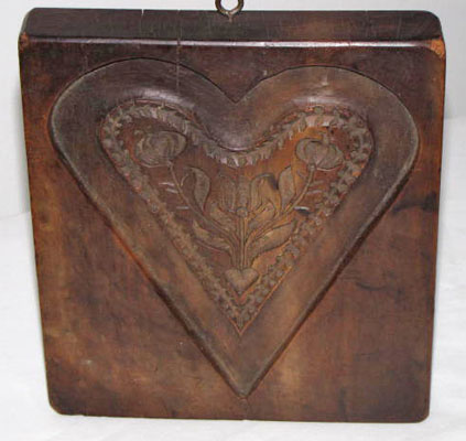 Heart Carved Springerle Board