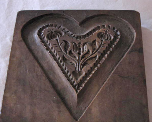 Heart Carved Springerle Board