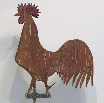 Wooden Folk Art Rooster